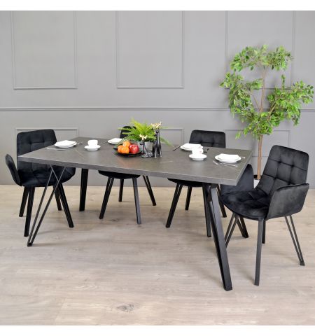 Masă TOKYO Marmură Neagră 180×90