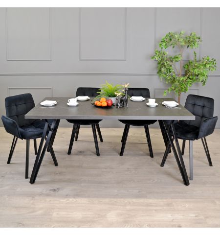 Masă TOKYO Marmură Neagră 180×90