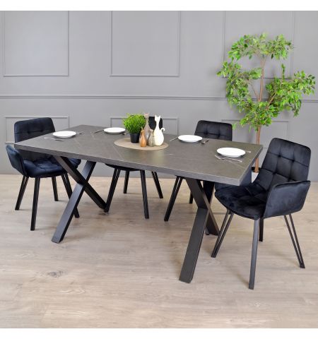 Masă Onix Marmură Neagră 180×90