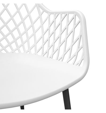 Scaun SL-7019 White+Black Legs