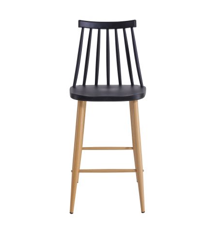 Scaun bar JACK Black+Transprint Legs