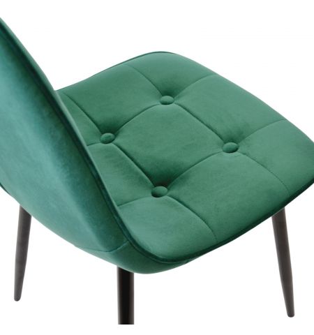 Scaun M-01-3 (Hlr-56) Catifea Green+Black Legs