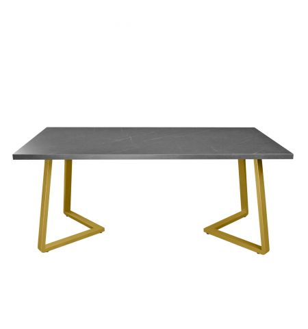 Masă FRIDA Marmură Neagră+Golden Legs 180×90