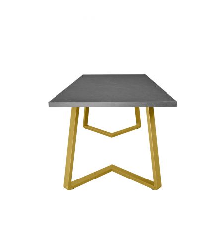 Masă FRIDA Marmură Neagră+Golden Legs 180×90