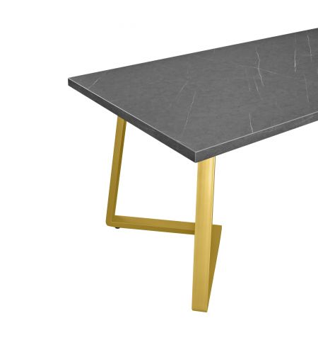Masă FRIDA Marmură Neagră+Golden Legs 180×90