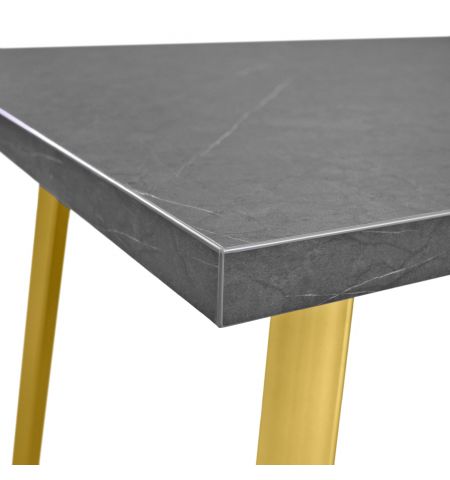Masă FRIDA Marmură Neagră+Golden Legs 180×90