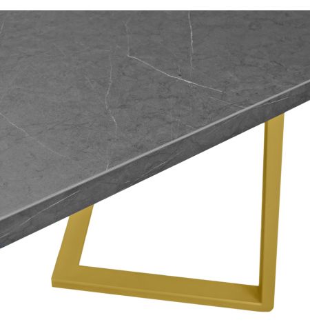 Masă FRIDA Marmură Neagră+Golden Legs 180×90