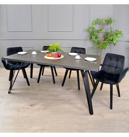 Masă TOKYO Marmură Neagră 150×80