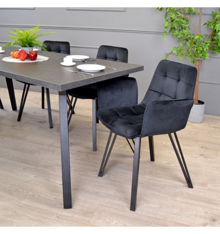 Masă TOKYO Marmură Neagră 150×80