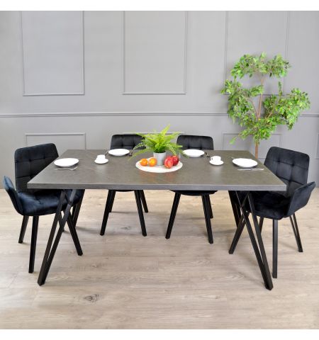 Masă TOKYO Marmură Neagră 150×80