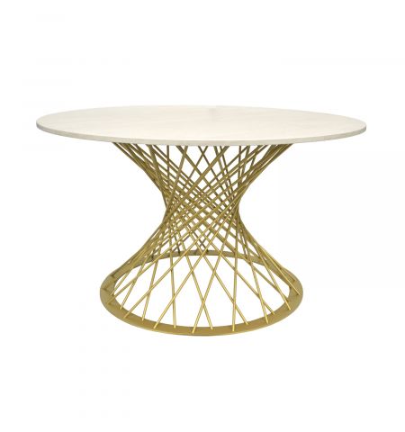 Masă SAFIRA Mătase Golden Legs Ø130