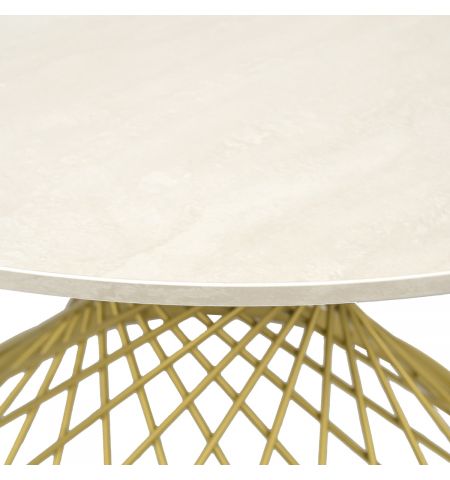 Masă SAFIRA Mătase Golden Legs Ø130