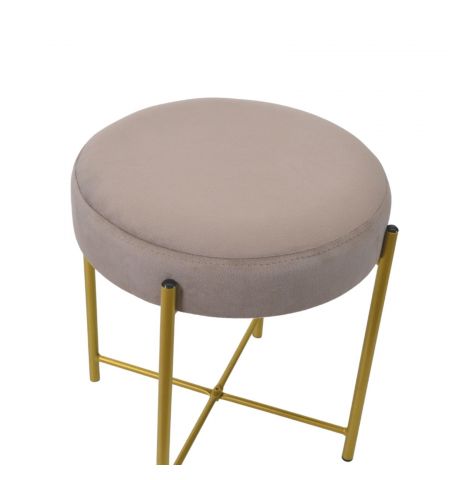 Taburet Taco Beige Gold Legs