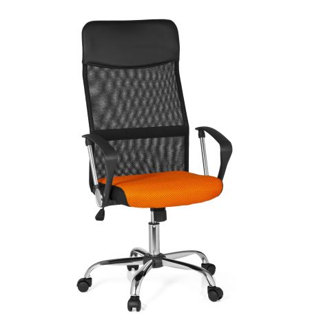 Fotoliu Birou F-63 Black+Orange