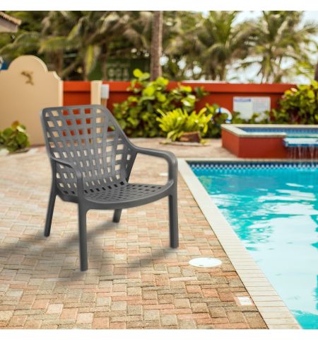 Scaun Terasa Solar Dark Grey