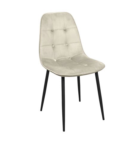 M-01-3 (Hlr-14) Catifea Grey/Beige+Black Legs Scaun