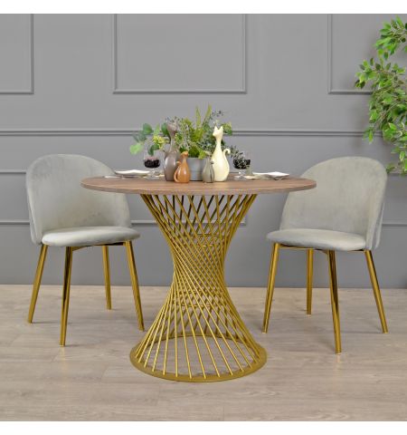 Masă FELICIA Colonial+Golden Leg ∅100