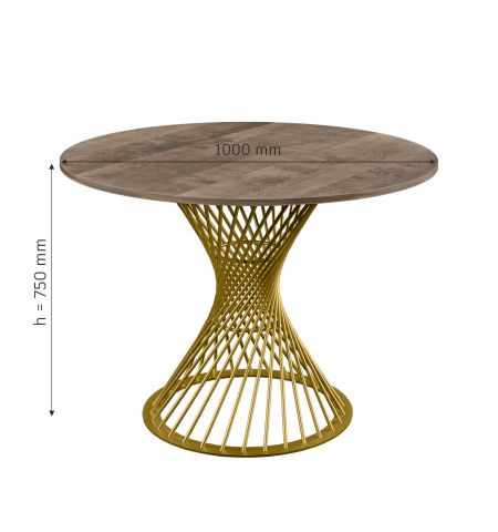 Masă FELICIA Colonial+Golden Leg ∅100