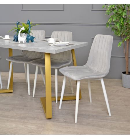 Masă FRIDA Beton+Golden Legs 150×80