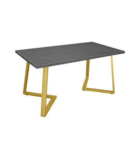 Masă FRIDA Marmură Neagră+Golden Legs 150×80