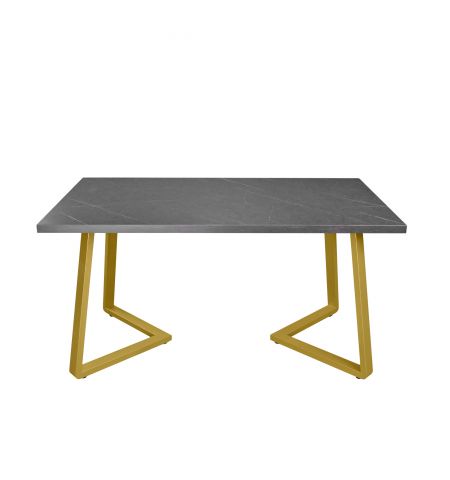 Masă FRIDA Marmură Neagră+Golden Legs 150×80