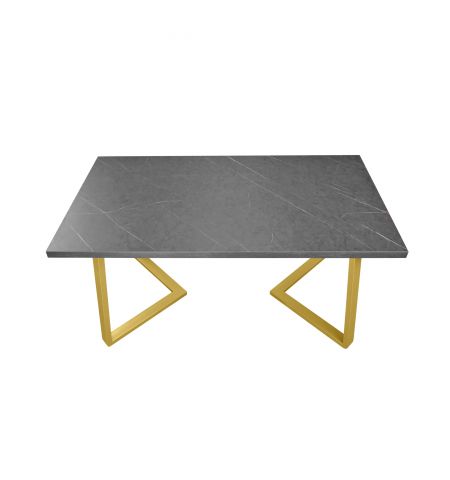 Masă FRIDA Marmură Neagră+Golden Legs 150×80