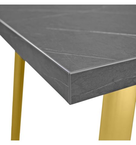 Masă FRIDA Marmură Neagră+Golden Legs 150×80