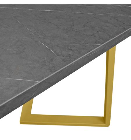 Masă FRIDA Marmură Neagră+Golden Legs 150×80