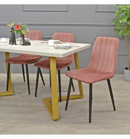 Masă FRIDA Mătase+Golden Legs 150×80