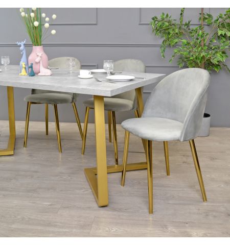 Masă FRIDA Beton+Golden Legs 180×90