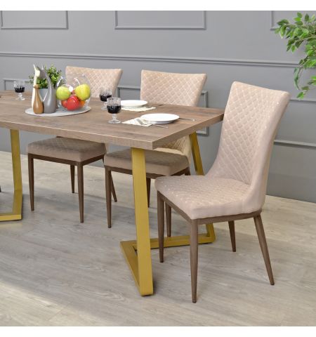 Masă FRIDA Colonial+Golden Legs 180×90