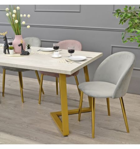 Masă FRIDA Mătase+Golden Legs 180×90