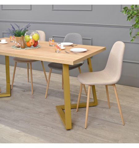 Masă FRIDA Sonoma+Golden Legs 180×90