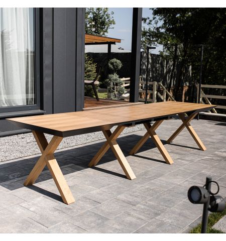 Masă Extensibilă Madrid Natural Wood+Wood Legs