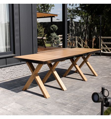Masă Extensibilă Madrid Natural Wood+Wood Legs
