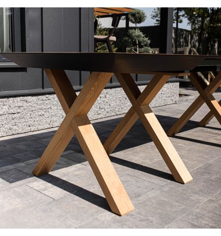 Masă Extensibilă Madrid Natural Wood+Wood Legs