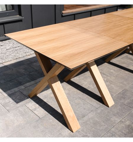 Masă Extensibilă Madrid Natural Wood+Wood Legs