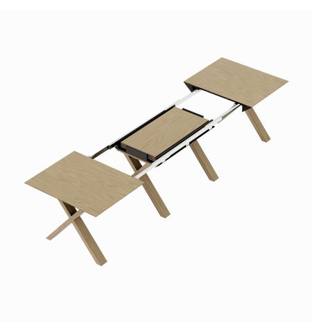 Masă Extensibilă Madrid Natural Wood+Wood Legs