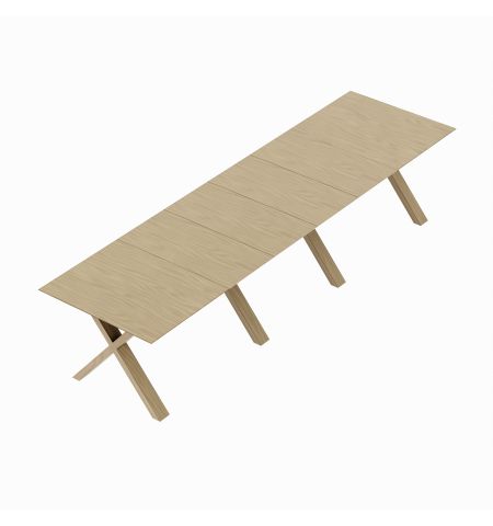 Masă Extensibilă Madrid Natural Wood+Wood Legs