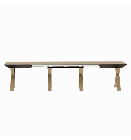 Masă Extensibilă Madrid Natural Wood+Wood Legs