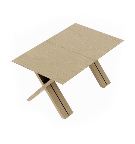 Masă Extensibilă Madrid Natural Wood+Wood Legs