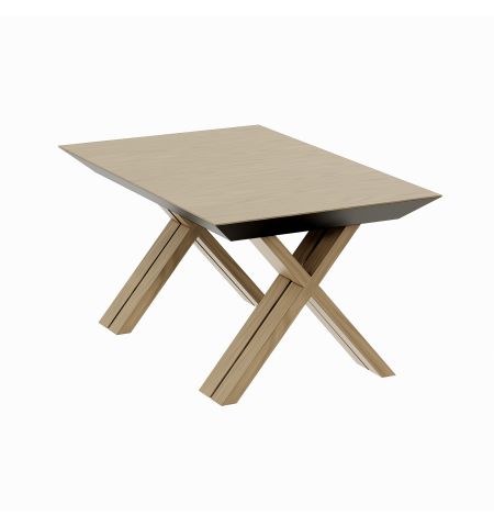 Masă Extensibilă Madrid Natural Wood+Wood Legs