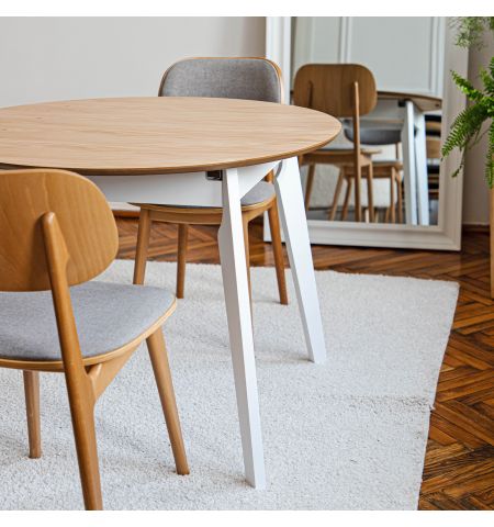 Masa Extensibila MARS Natural Top+White Leg 1000(+400)*H750