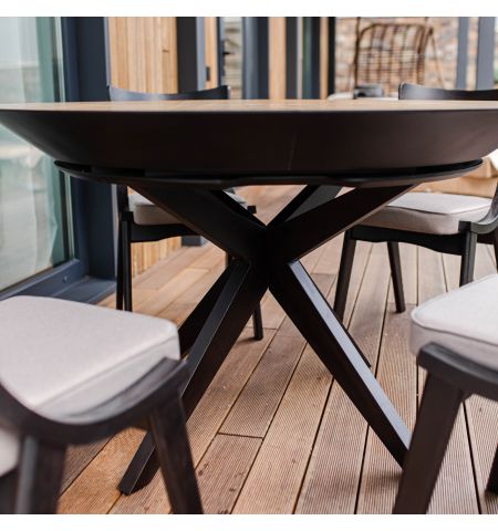 Masa NOVA Furnir Natural Wood+Black Legs 1270+500+500*H750