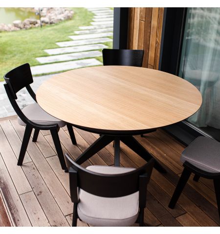 Masa NOVA Furnir Natural Wood+Black Legs 1270+500+500*H750