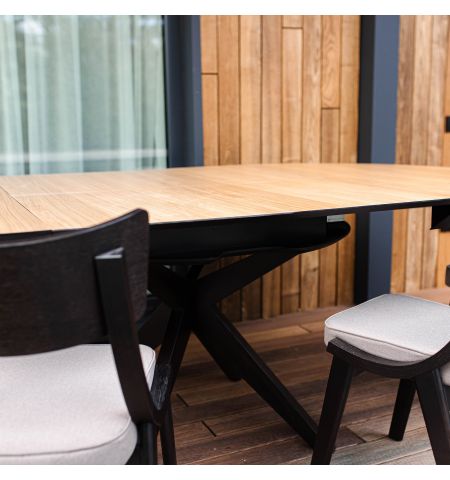 Masa NOVA Furnir Natural Wood+Black Legs 1270+500+500*H750