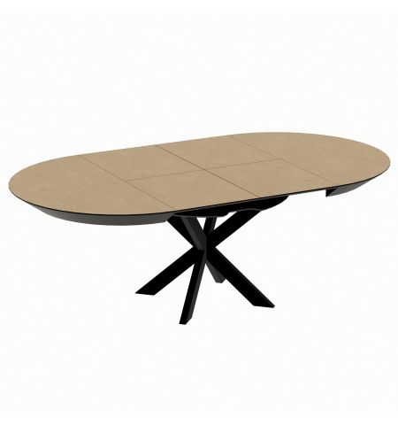 Masa NOVA Furnir Natural Wood+Black Legs 1270+500+500*H750