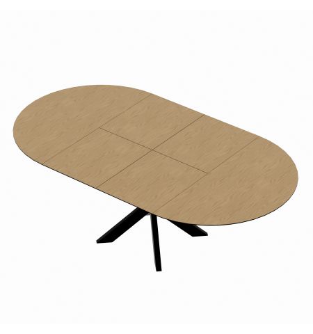 Masa NOVA Furnir Natural Wood+Black Legs 1270+500+500*H750