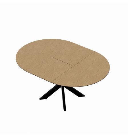 Masa NOVA Furnir Natural Wood+Black Legs 1270+500+500*H750