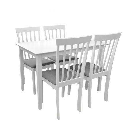 SET Masă HOUSTON + 4 Scaune HOUSTON White